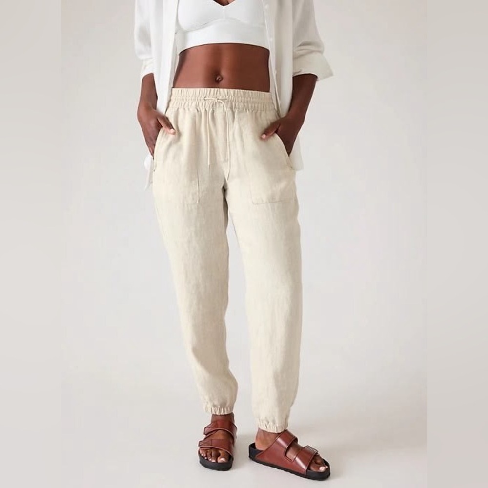NWT Athleta Linen Ankle Pant